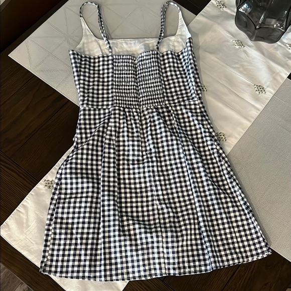 Abercrombie & Fitch 100% cotton navy and White Gingham Dress - Picture 6 of 6